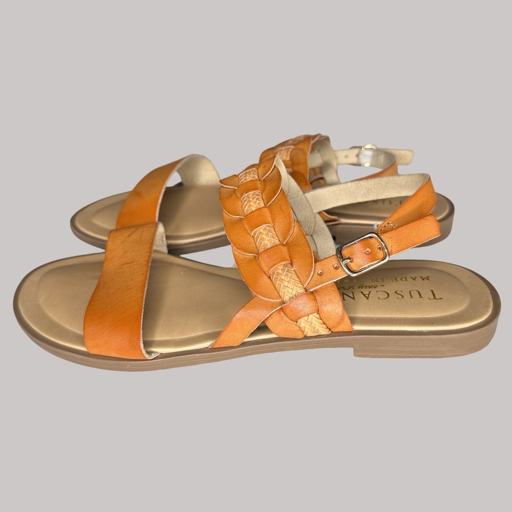 Tuscany by Easy Street Teodora Italian Slingback Sandal Womens 7.5WW Extra Wide